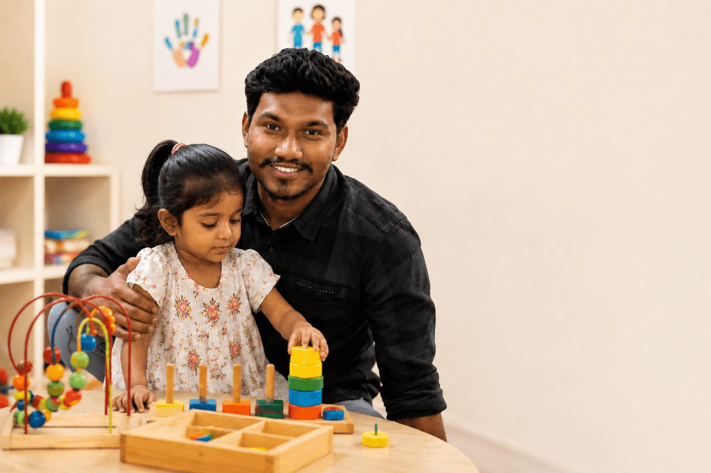 Child occupational therapy session at Seeds Therapy Center